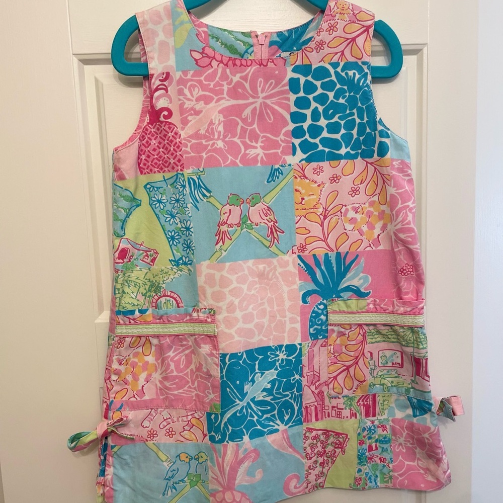 Lilly Pulitzer Pink and Blue Patterned Dress